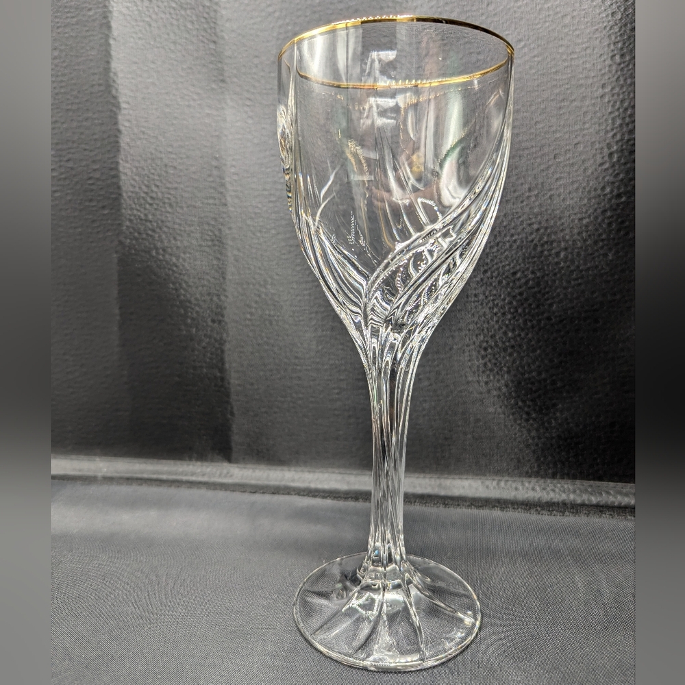 Lenox Crystal Debut Gold Wine Glass 8.5" Blown Elegant Glassware